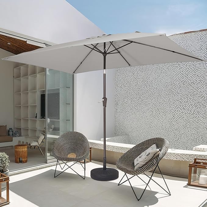 JEAREY 6.5x10 ft Rectangular Patio Umbrellas Rectangle Outdoor Umbrella - Image 8
