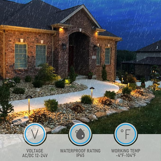 LEONLITE 5CCT Low Voltage Pathway Lights, LED Landscape Path Lights, - Image 7