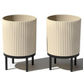Veradek Demi Series Round Planter w/Stand by VeradekOutdoor