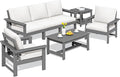 SERWALL HDPE Patio Furniture Set, 7-piece Outdoor Sectional Sofa Set, All by SERWALL