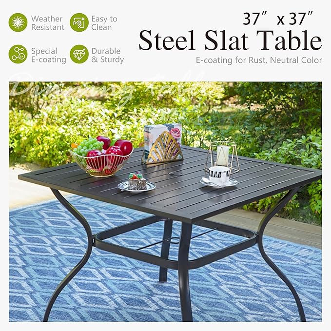 Sophia and William Swivel Outdoor Patio Dining Set - Image 5