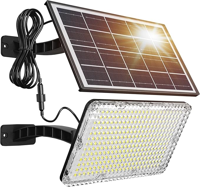 JACKYLED 1000 Lumens 299 LED Solar Lights Outdoor Bright Solar Dusk to Dawn by JACKYLED
