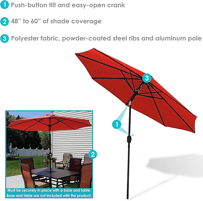 Sunnydaze Outdoor Patio Umbrella - Image 2