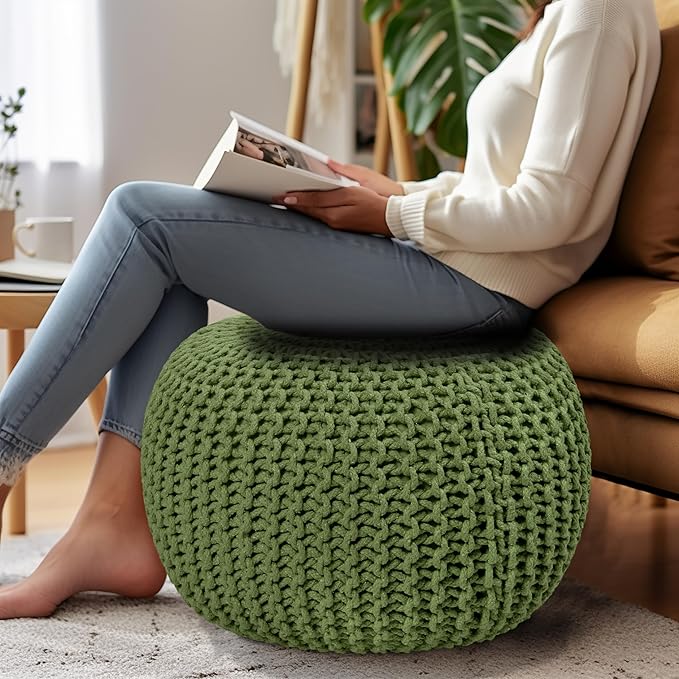 COTTON CRAFT Round Dori Pouf - Image 4