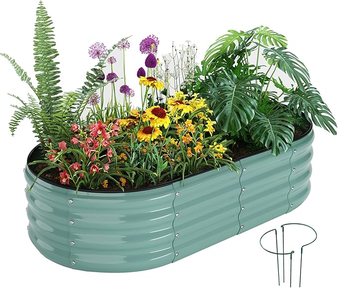 Metal Planter Garden Flower Bed Raised Beds by ZFHgarden