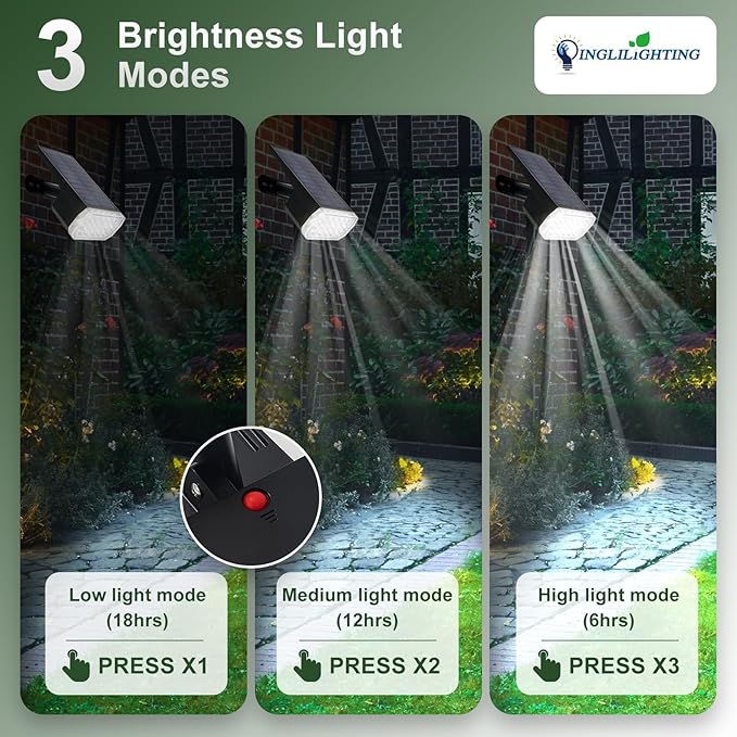 DINGLILIGHTING Solar Lights Outdoor Waterproof: IP65 Led Spot Light Decorations - Image 4