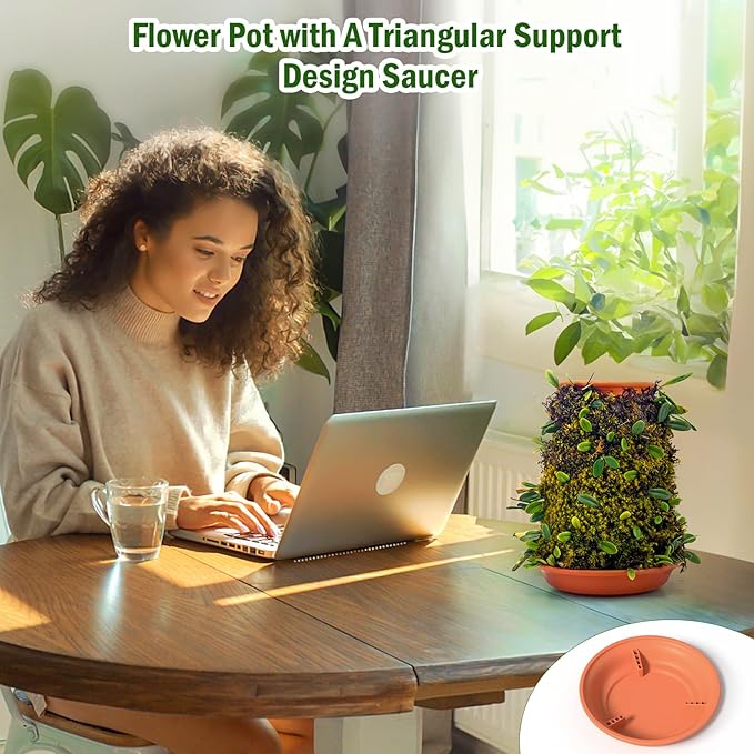 Plant Pots 5.7 Inch Self Watering Planters, Terracotta Pots - Image 6