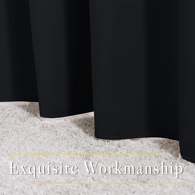 NICETOWN Black Out Dooway Curtain 80 inches Long, Grommet Thermal Insulated - Image 6
