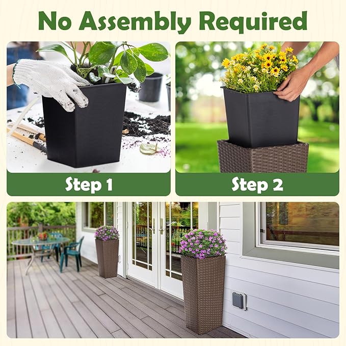 Idzo All Weather Wicker Planters - Image 5