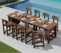 SERWALL 10-Piece HDPE Counter Height Dining Table Sets by SERWALL