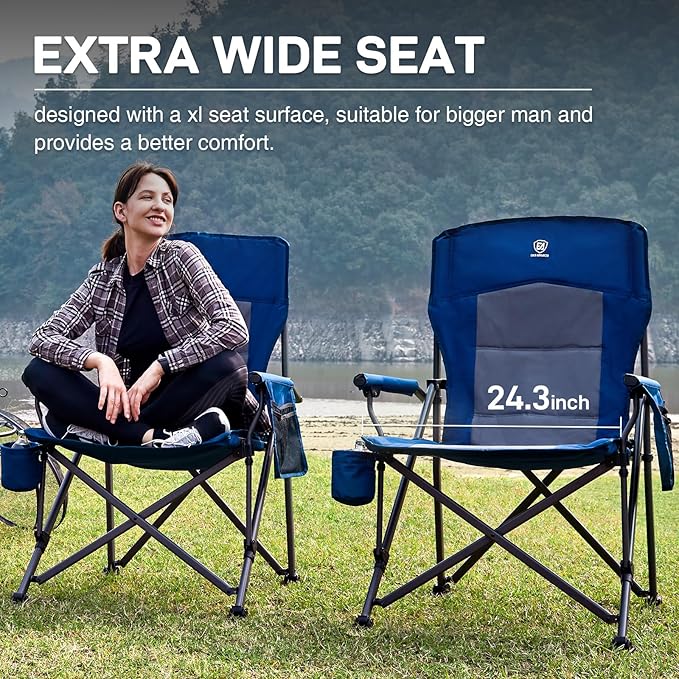 EVER ADVANCED Oversized Folding Camping Chair - Image 3