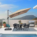 PURPLE LEAF 9 Feet Patio Umbrella Outdoor Cantilever Square Umbrella Aluminum by PURPLELEAF