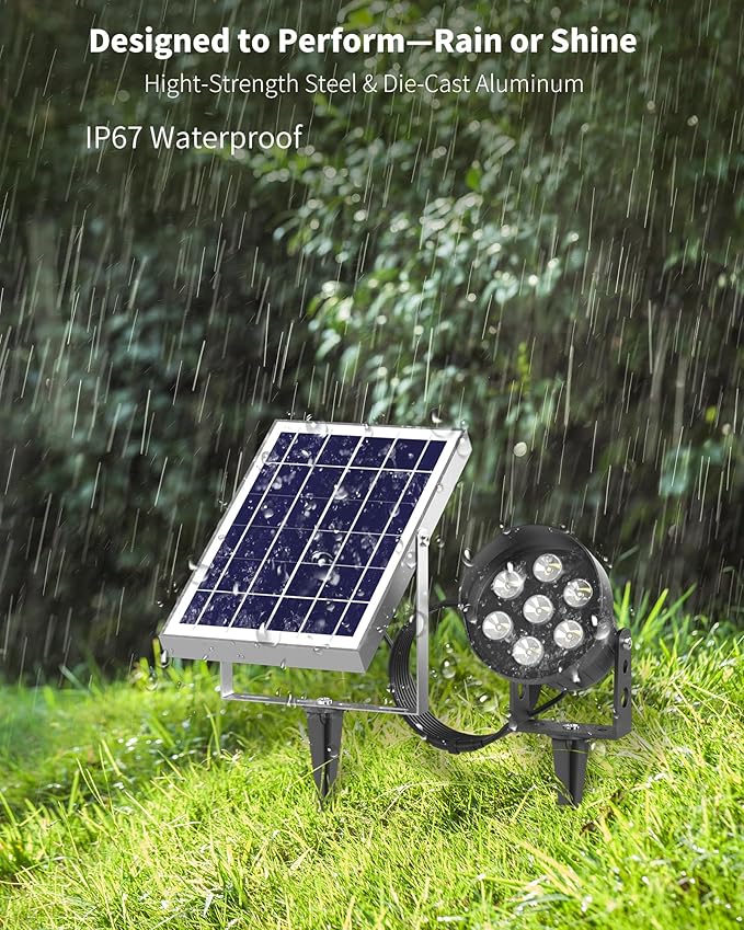 Ofuray Solar Spot Lights Outdoor, RGB Color Changing - Image 6