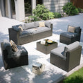 Aoxun Patio Furniture Set, 7 Piece Outdoor Sectional Sofas by Aoxun