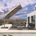 PURPLE LEAF Patio Umbrella 10' X 10' Rectangle Cantilever Umbrella Large by Unknown