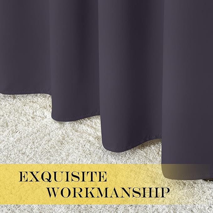 NICETOWN Greyish Purple Blackout Curtains - Image 6