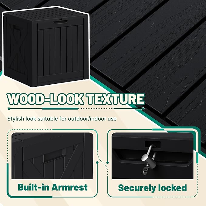 Devoko 40 Gallon Deck Box Outdoor Storage Box Waterproof - Image 2