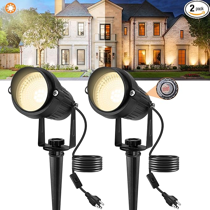 Dusk to Dawn Outdoor LED Spotlight, Outdoor Landscape Lighting by CREPOW