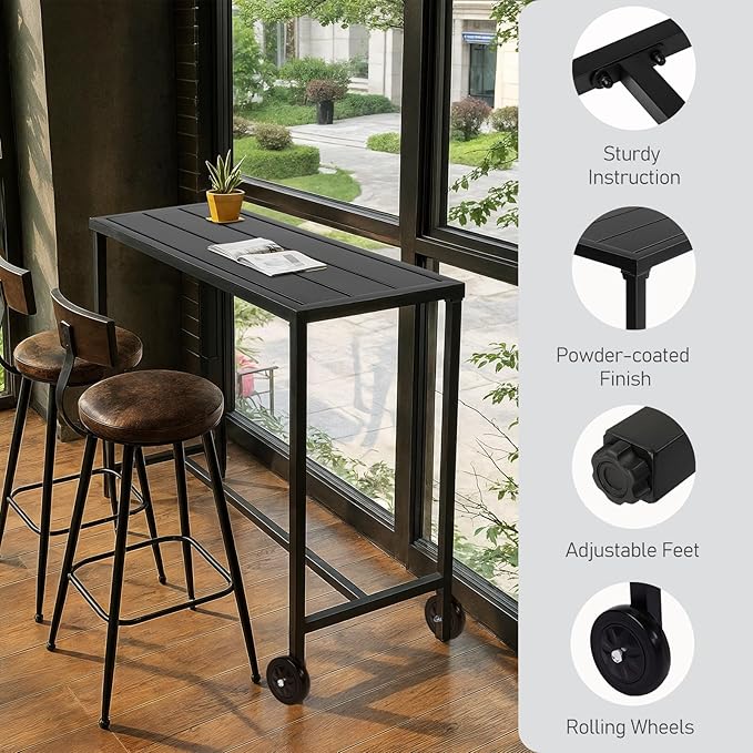 Outvita Outdoor Bar Table, Bistro Rectangle - Image 4