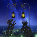 Solar Dog and Cat Lantern Garden Stakes by Unknown