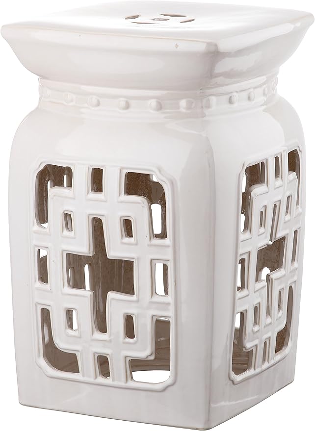 Safavieh Castle Gardens Collection Beijing Filigree Antique White Glazed by SAFAVIEH