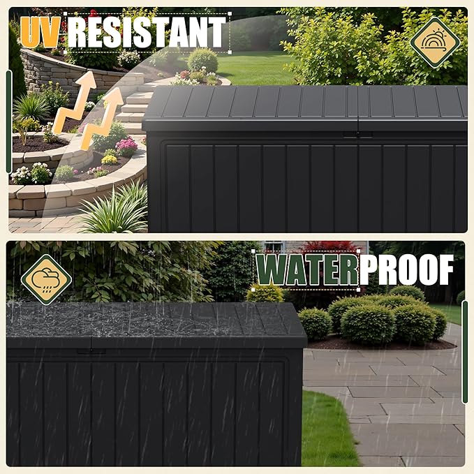 JUMMICO 270 Gallon Outdoor Storage Deck Box - Image 4