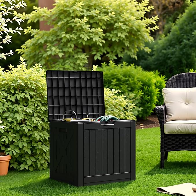 Flamaker Resin Deck Box 40 Gallon Waterproof Outdoor Indoor Storage Box - Image 3