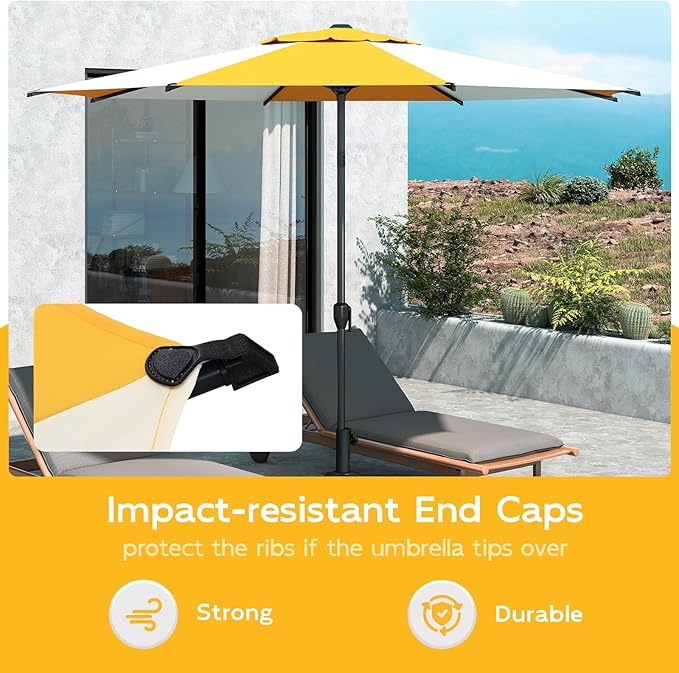 Abba Patio 9FT Lyon Outdoor Patio Umbrella Outdoor Table Umbrella - Image 6