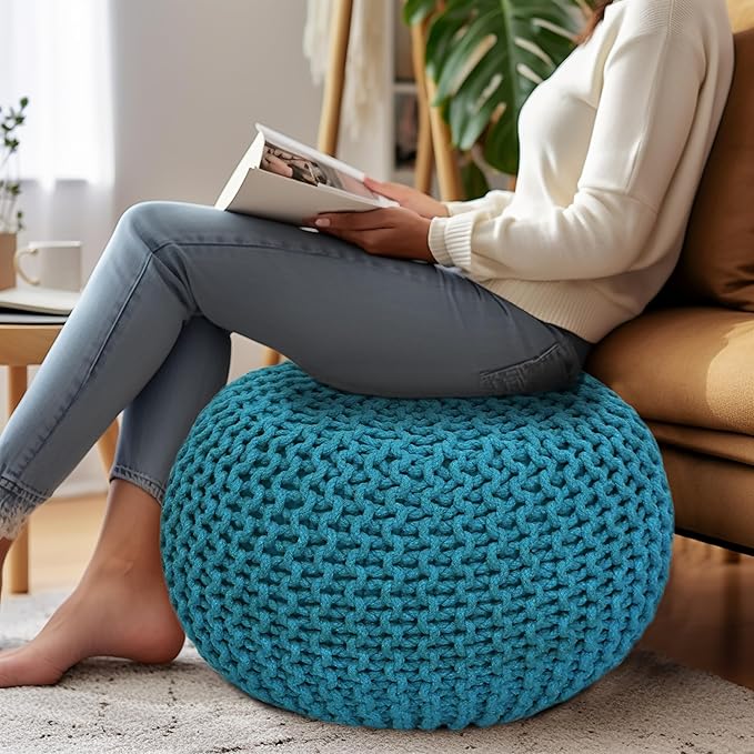 COTTON CRAFT Round Pouf - Image 4