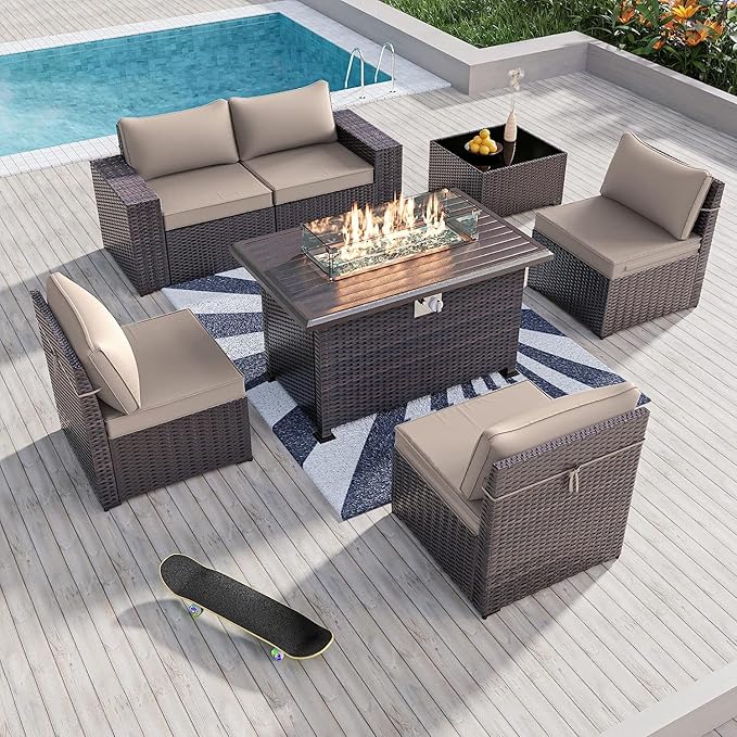 Kullavik 7 Pieces Outdoor Patio Furniture Set by KULLAVIK