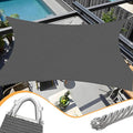 20' x 20' Dark Grey Rectangle Sun Shade Sail Outdoor Canopy Awning UPF50+ by OOTONAT