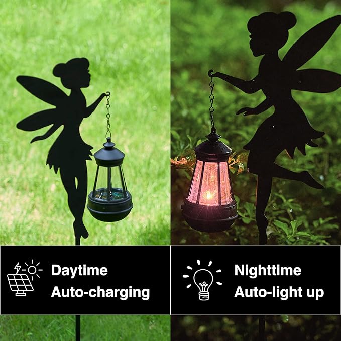 Solar Fairy Garden Decorations Solar Lighting 1 Pair – Outdoor Color-Changing - Image 5