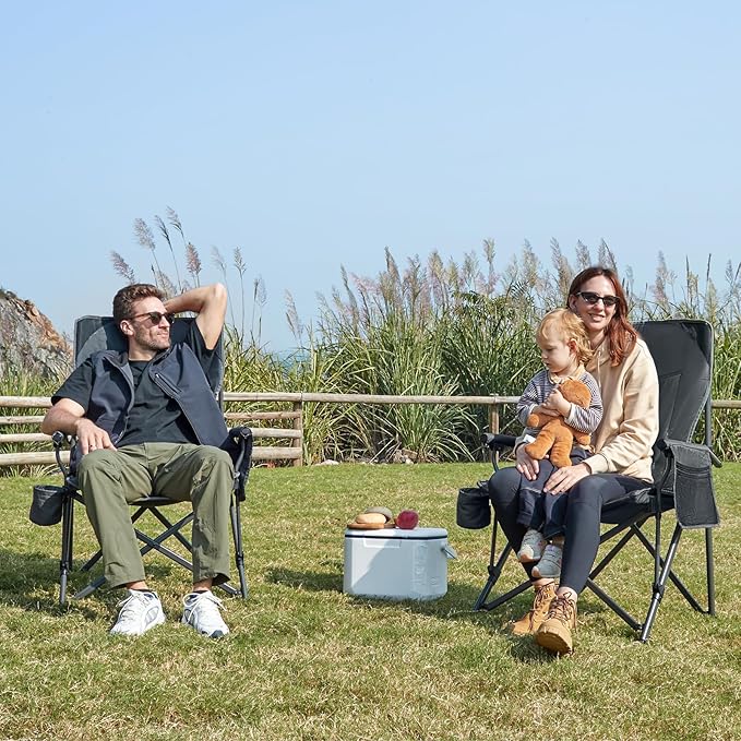 EVER ADVANCED Oversized Folding Camping Chair, - Image 2