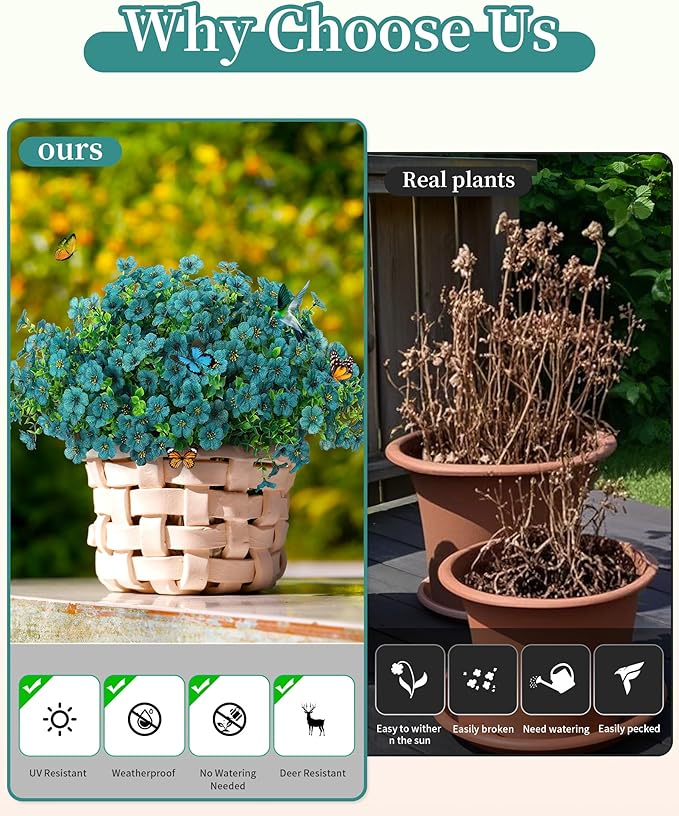JAKY-Global Faux Artificial Plants Outdoor Flowers Spring Summer Decoration 16 - Image 4