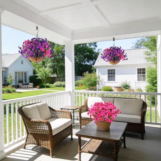 INQCMY Artificial Flowers for Outdoors Fake Plants Spring Decoration, 12 - Image 9