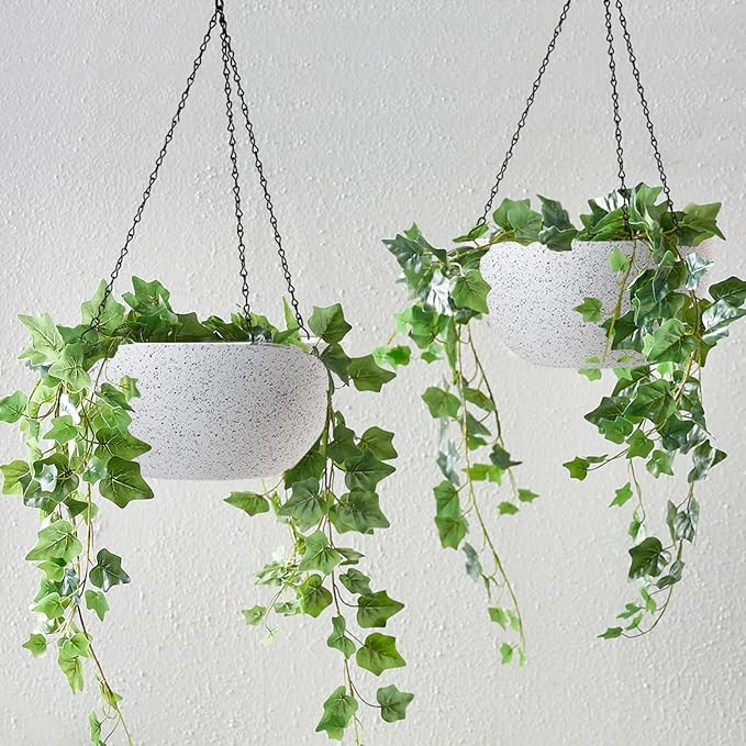 WOUSIWER 13 inch 2Pack Large Hanging Planters - Image 6