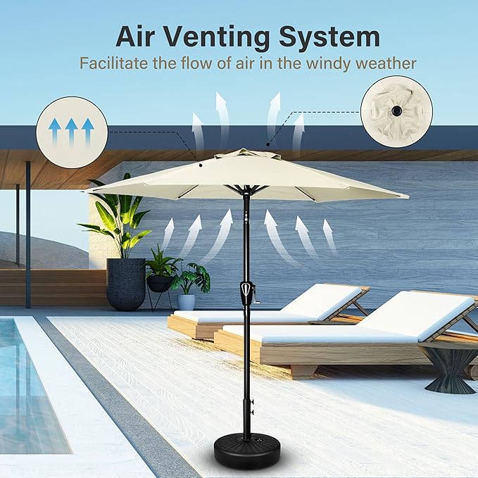Simple Deluxe 9' Patio Umbrella Outdoor Table Market Yard Umbrella - Image 6
