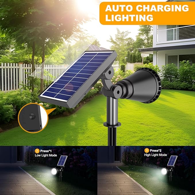 Solar Lights Outdoor Waterproof, 36 LEDs 1000LM Adjustable Solar Spot Lights - Image 5