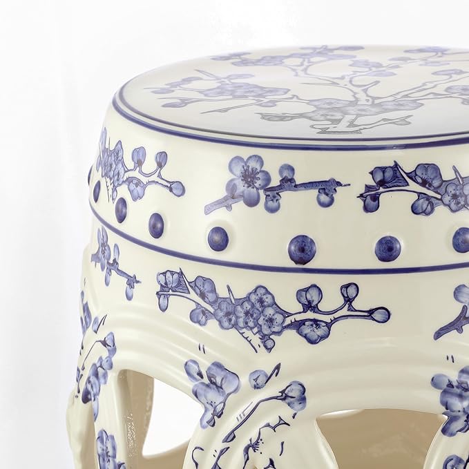 JONATHAN Y TBL1027A Lucky Coins 16" Chinese Ceramic Drum Indoor/Outdoor Garden - Image 7