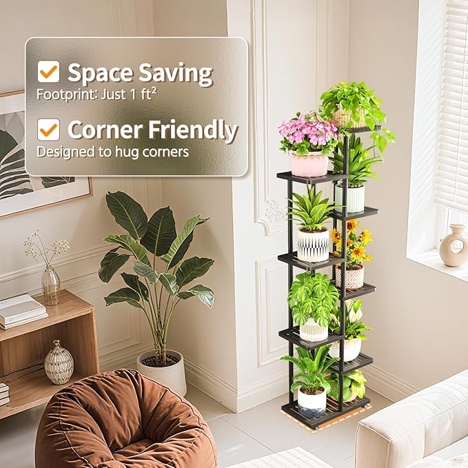 LASZOLA 7 Tier Plant Stand Indoors Outdoors - Image 6