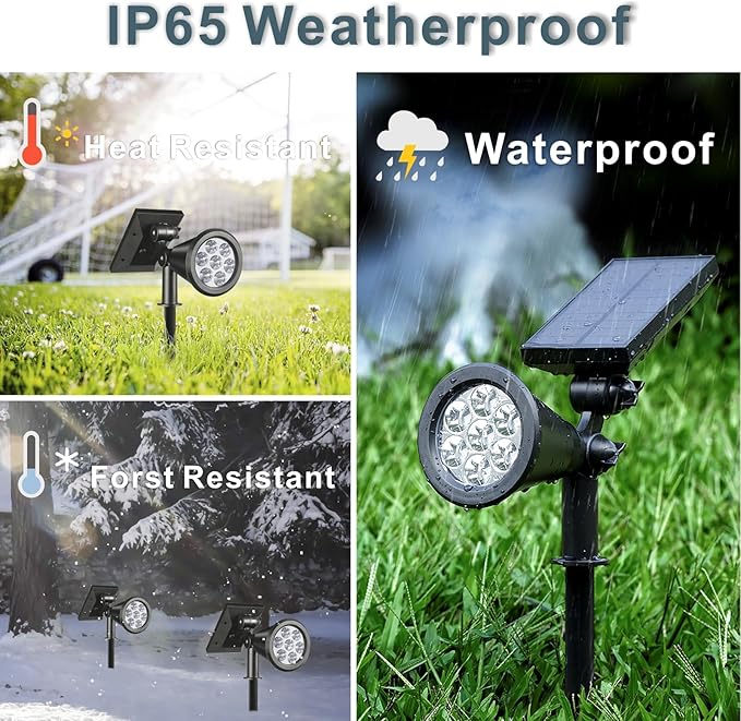 Solar Spotlights Outdoor, 7-LED Flag Pole Spot Lights, RGB Color Changing Solar - Image 5