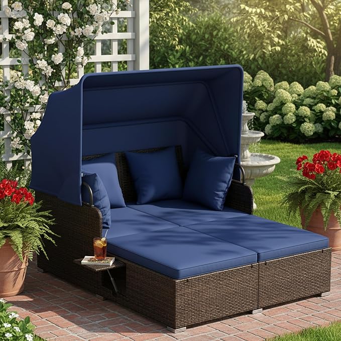 Tangkula Patio Rattan Daybed - Image 2