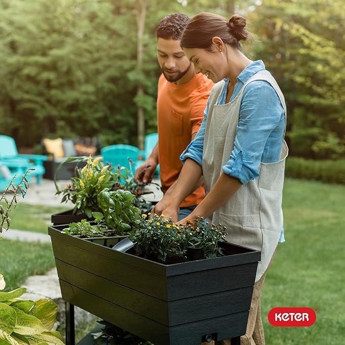 Keter Urban Bloomer 12.7‑Gallon Raised Garden Bed – Elevated Outdoor Planter Box - Image 9