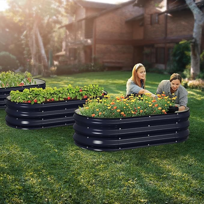 Raised Garden Bed Kit, Large Metal Raised Beds - Image 2