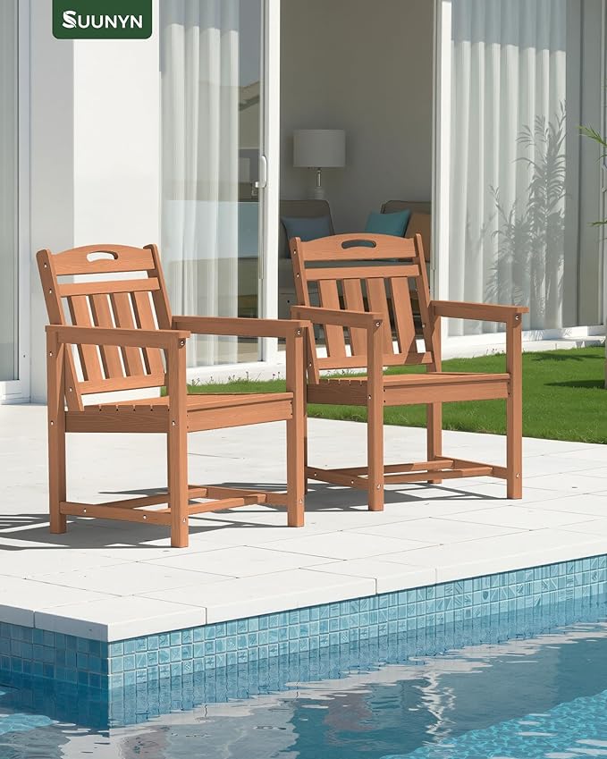 Set of 2 Weatherproof Patio Chairs - Image 2
