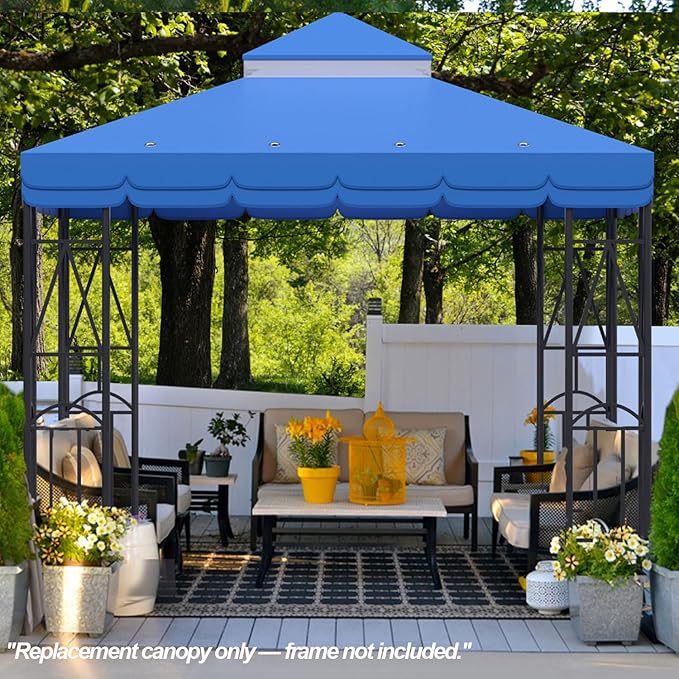 10x10 Canopy Replacement Top Double Tiered Gazebo Cover - Image 6