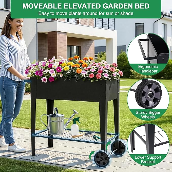 Elevated 32" Tall Raised Garden Bed - Image 3