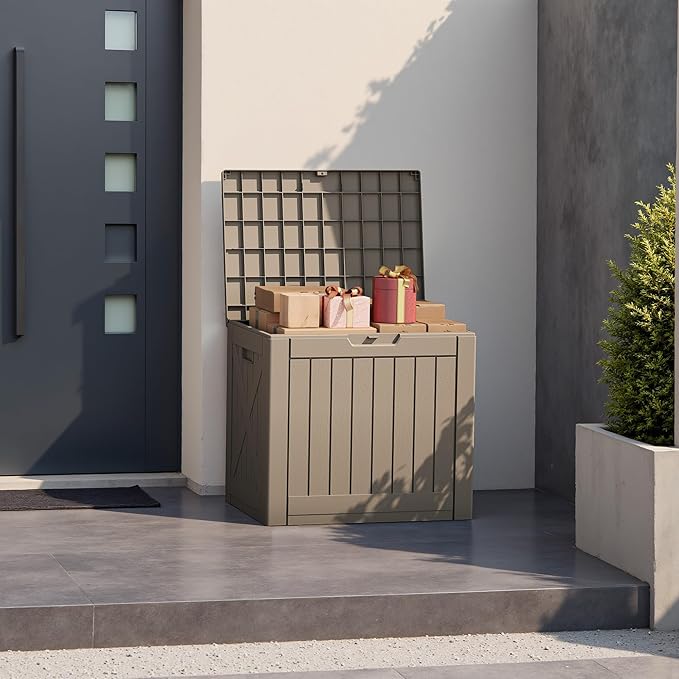 Patiowell 43 Gallon Resin Deck Box, Outdoor Storage Box - Image 7