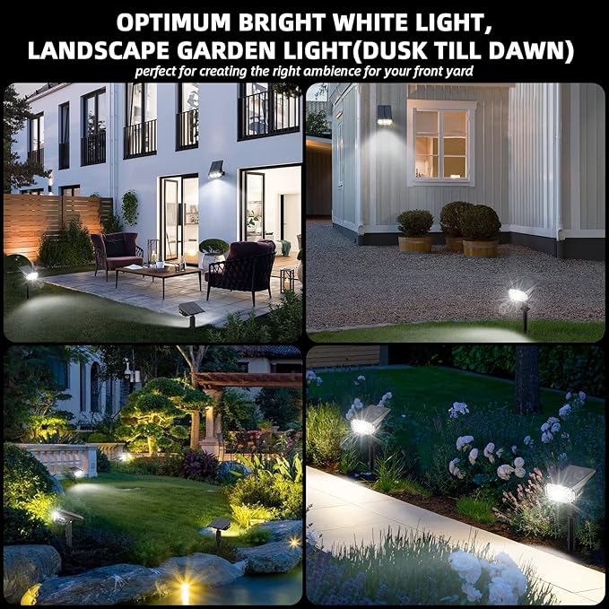 Solar Lights Outdoor Waterproof Landscape Lights, 40 LEDs Solar Spot Lights - Image 7