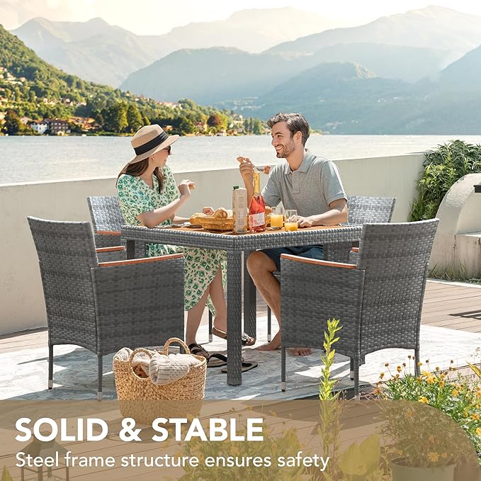 Devoko 5 PCS Furniture, Patio Conversation Set - Image 6